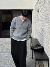 Brush wool cardigan