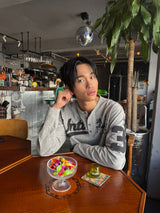 ユニコーンヘンリーネックスラブロングスリーブ グレー