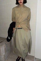 DOUBLE COLLAR SHIRT_BEIGE