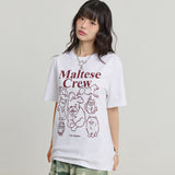 Maltese Crew Line Graphic Half Sleeve T-shirt