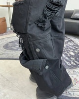 Fed Damage Layered Cotton Pants