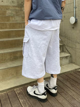 Terry Cargo Sweat String Half Pants 3C