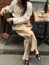 ディンプルストライプシルキーシャツ