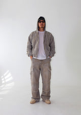 [UNISEX] Vintage Washing Cargo Wide Pants