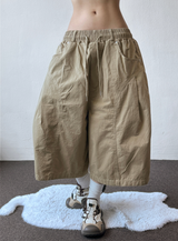 Charles Rivet Cotton Curved Balloon Bermuda Shorts 4color