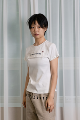 "HIRE ME" CONVERTIBLE  LONG SLEEVE (WHITE)
