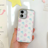 [Glossy Glass Silver Bumper Case] ・シーブリーズパターン -カラー