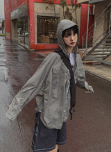サマールーズキャップフードレーンチェックシャツ