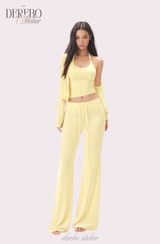 ロエナ パッド スリーブレス フレア トレーニング セットアップ(sleeveless)