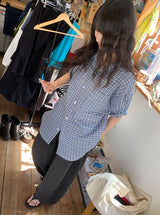 [unisex] カサデニムバルーンワイドバンディングパンツ