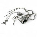 long chain heart key ring