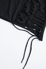 Gradient Snakeskin Fringe Tee
