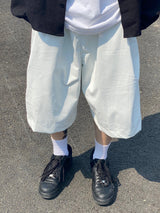 Leather Pintuck Bermuda Half Pants 2C