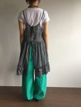 バックレスプレイドワンピース (2color)