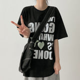 スター ハート チェッカード ショートスリーブ Tシャツ