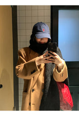 プレミアムモデルキャメルダブルロングコート