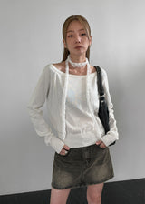 [MADE] Smooth Cotton Boat Neck Knitwear (Cotton 85%)