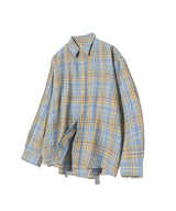 87-STAN083 Retro Plaid OverFit Pocket Long-Sleeved Check Shirt