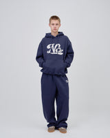 UNDERLINE LOGO SWEAT PANTS - NAVY