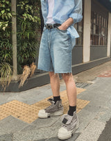 Breeze Cutoff Denim Bermuda Pants