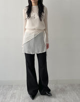 405 Cut-out Bootcut Wide Denim Pants