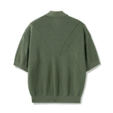 スラッシュパンチングハーフニット[Khaki]