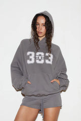 Sporty 333 hoodie - charcoal