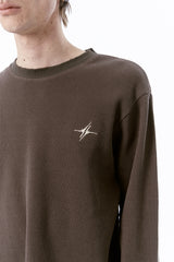 SIGNATURE LOGO WAFFLE L/S TEE (KHAKI)