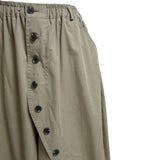 (2color) Wrap Button Wide Banding Pants