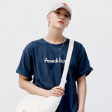 24FW CHAIN EMBOSSING SCRIPT PRINTING SHORT SLEEVE T-SHIRT CREAM