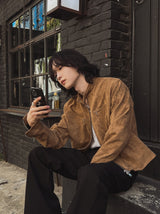 Jeep Biker Suede Jacket
