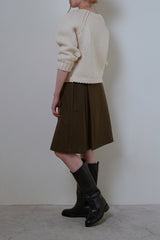 Page pintuck skirt_khaki