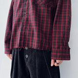 Classic Vintage Red & Black Plaid Shirt