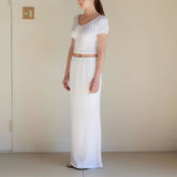 ROSE LONG SKIRT / WHITE