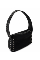 EDGY STUDDED BLACK SHOULDER BAG