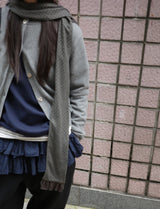 REVERSIBLE FRILL MUFFLER (GRAY)