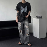 Butterfly-printed Short-Sleeved T-shirt / D747406118682 