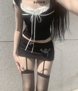 Ludena Tattoo Low-Waist Skirt