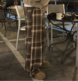 フェンハイムフリースチェックワイドパンツ