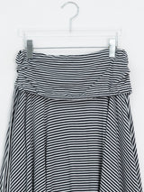 Woots Stripe Folding Layered Midi Skirt