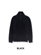[MADE] Two-Way Wool Cable Knit Zip-Up (7C)