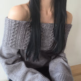 Weck Twisted Off-Shoulder Knit Set