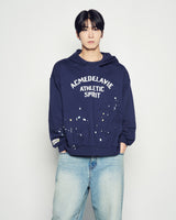 25FW ペイントエフェクトフーディー ライトネイビー