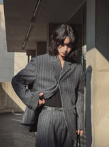 Ovening Stripe Wool Blazer