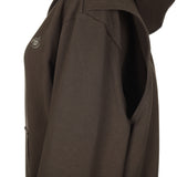 LAYERED STRING HOODIE ZIP-UP [BROWN]