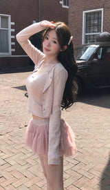 [♡MADE♡] ブンシグニチャービスチェ + カーディガンセット