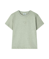 (W) エッセンシャルロゴセミクロップピグメント半袖Tシャツ_3 Color
