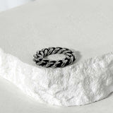 SS-blackline curve chain ring_5/6/7/8mm_BLACK SILVER