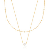 dusk pearl layered necklace