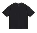 [mnem] olive print oversized t-shirt (black)